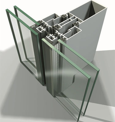 Szklane aluminiowe profile kurtynowe