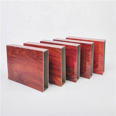 Ziarno drewna 9 cali Ogólne prostokątne profile wytłaczane z aluminium